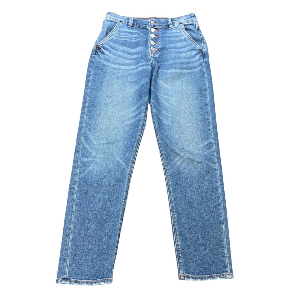 American Eagle Mom Jeans Women's Size 2 Regular Blue Medium Wash Button‎ Fly